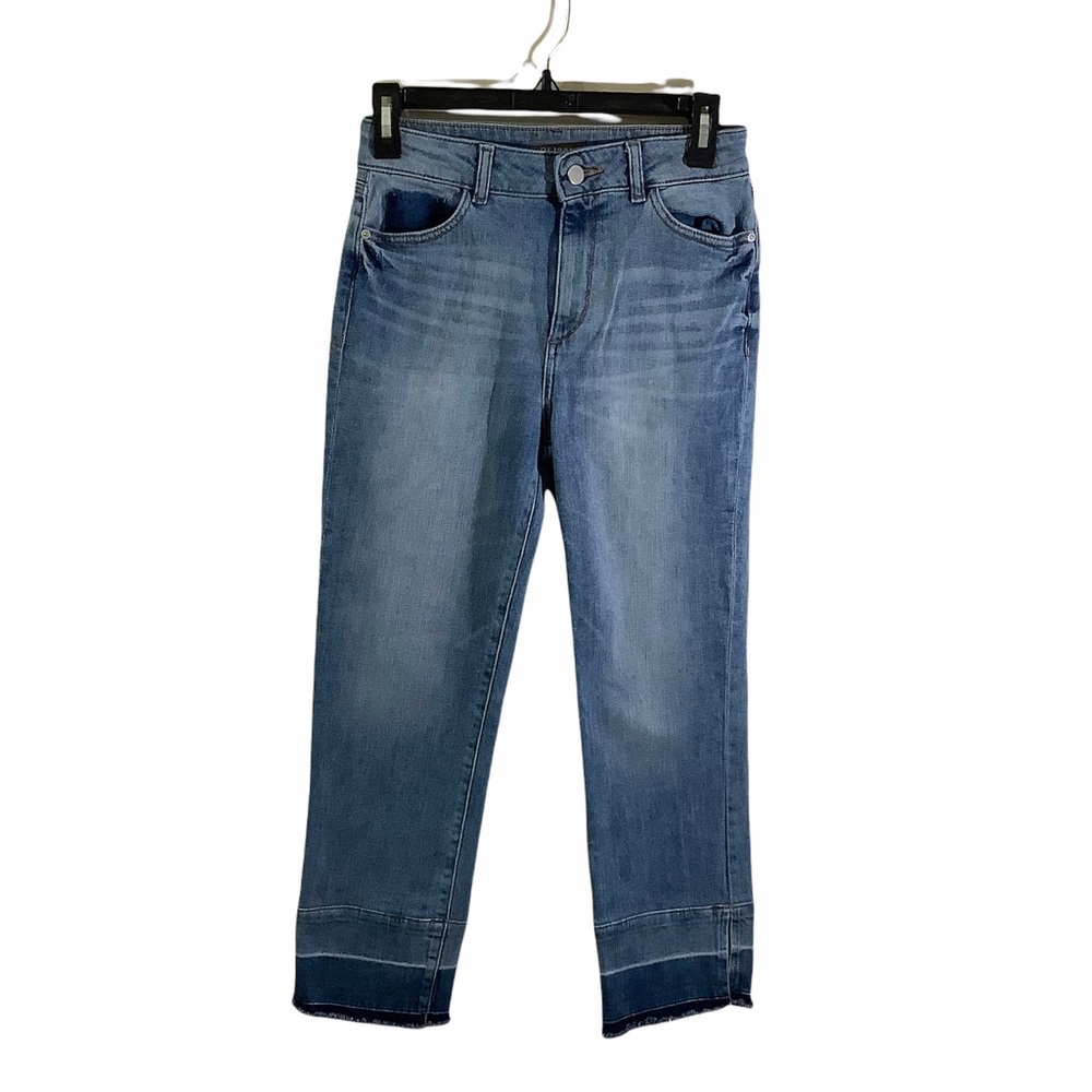 DL1961 Women's 27 Mara Ankle High Rise Straight Jeans in Saratoga Wash